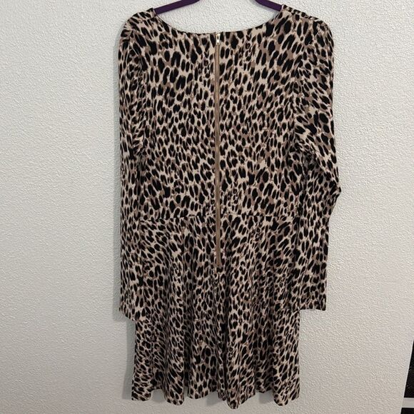 NWT- Material Girl- leopard print a line fit and flare dress-Size xL - Picture 6 of 9